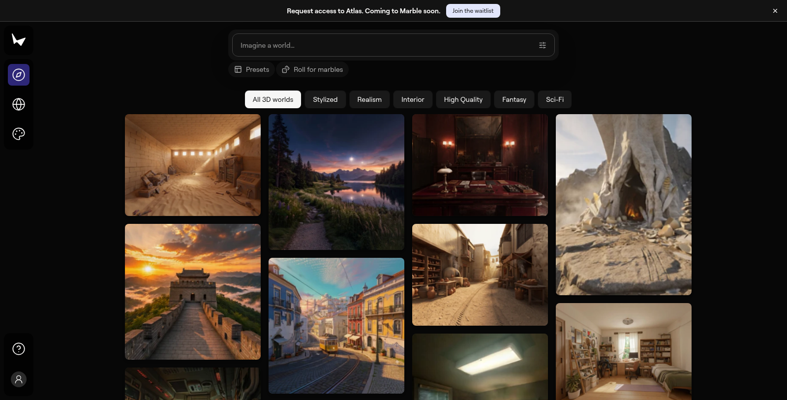 Marble Screenshot - Anteprima dell'interfaccia