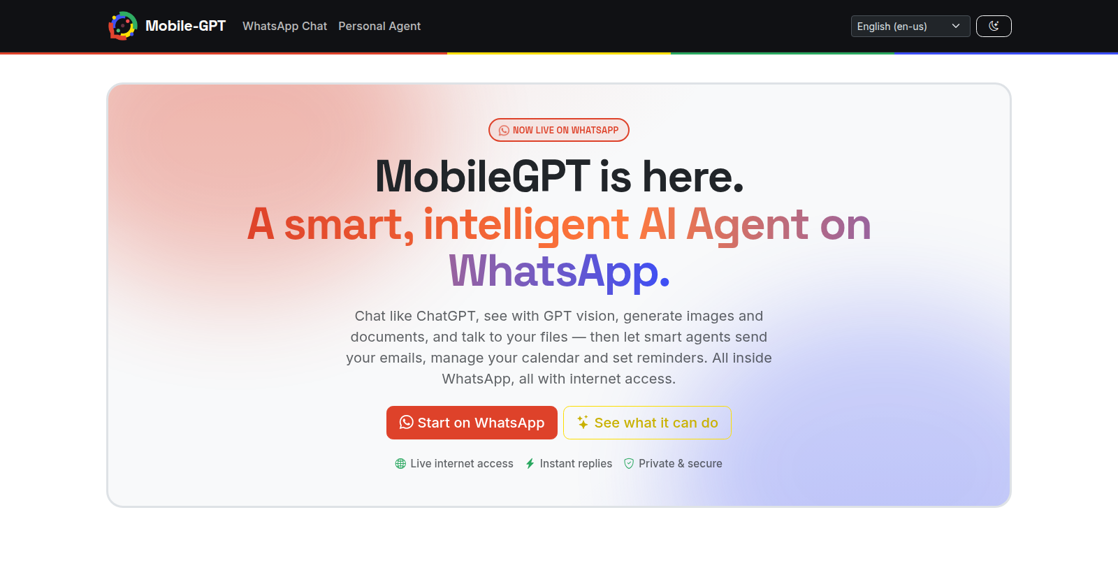 MobileGPT Screenshot - Anteprima dell'interfaccia