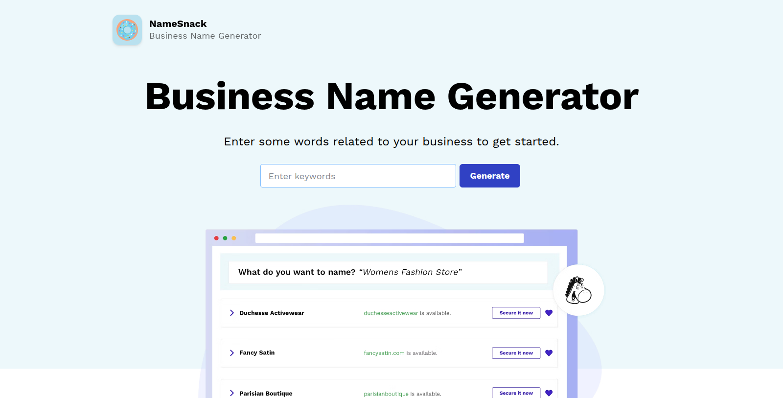 NameSnack Screenshot - Interface Voorbeeld
