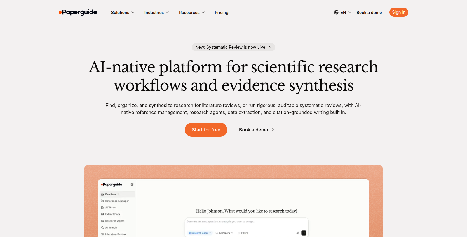 Paperguide Screenshot - Interface Voorbeeld