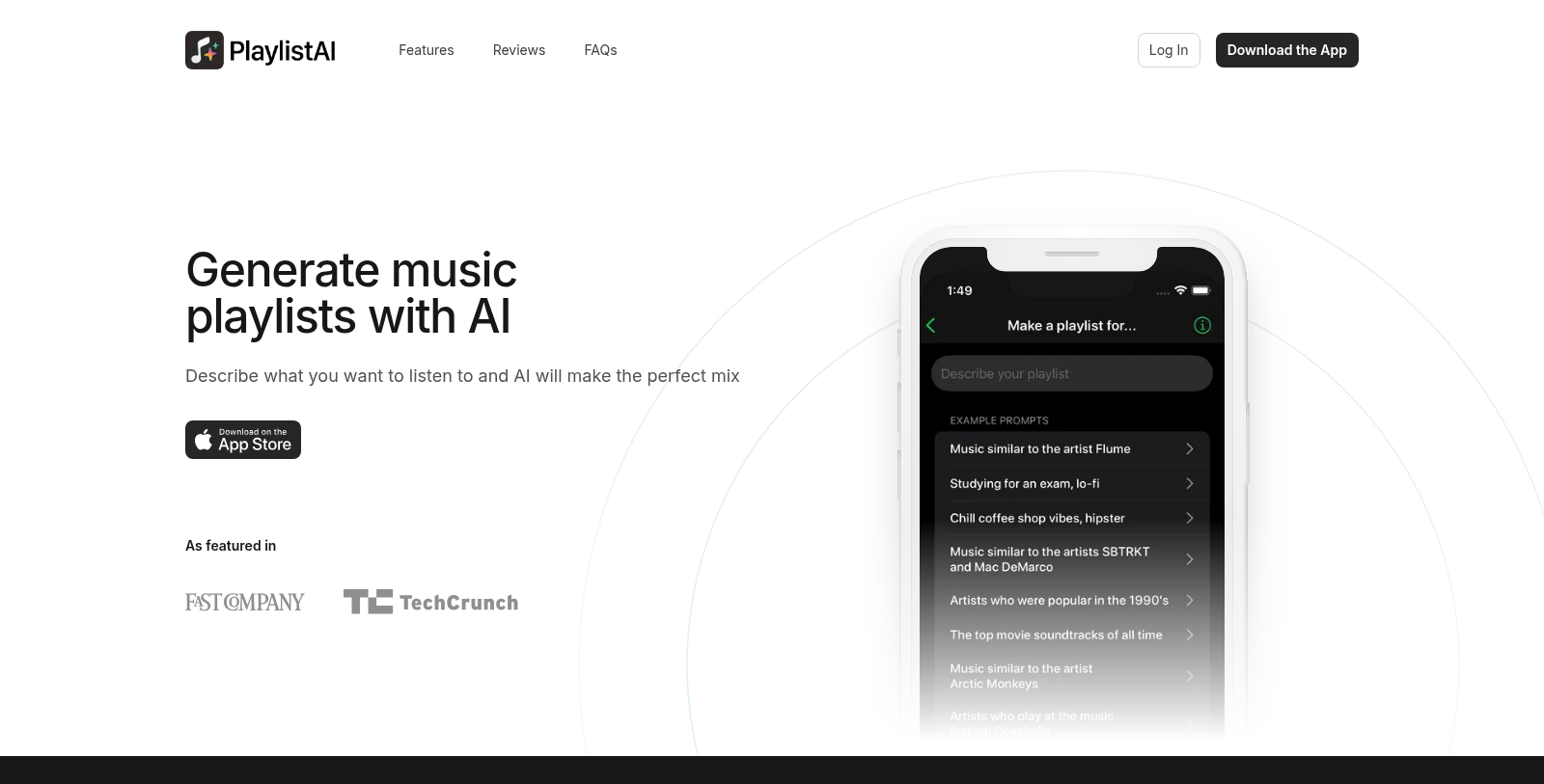PlaylistAI Screenshot - Interface Preview
