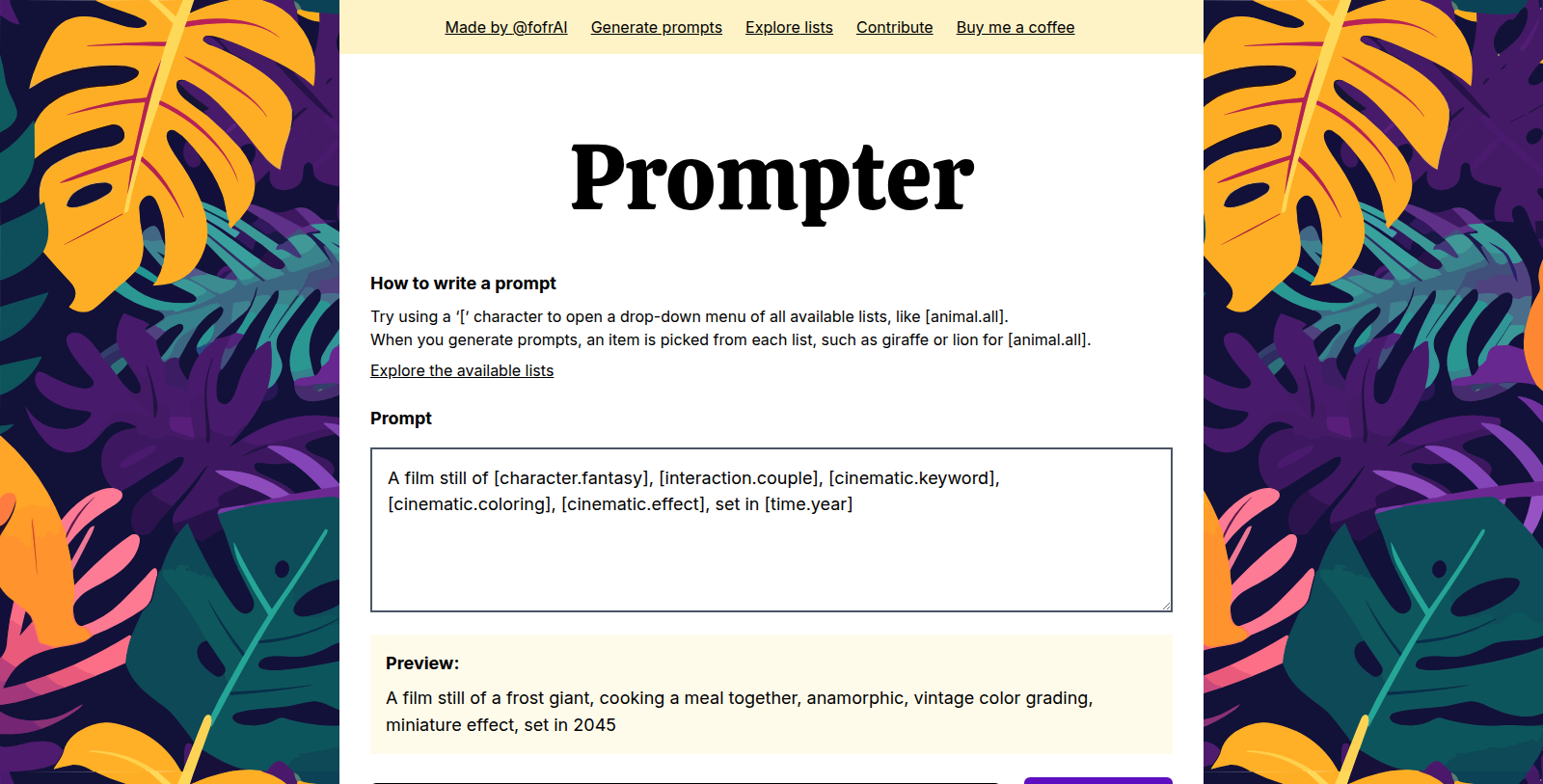 Prompter Снимка - Преглед на интерфейса