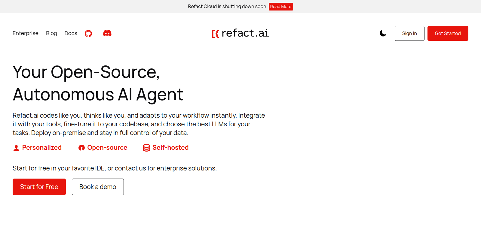 Refact.ai Screenshot - Interface Voorbeeld