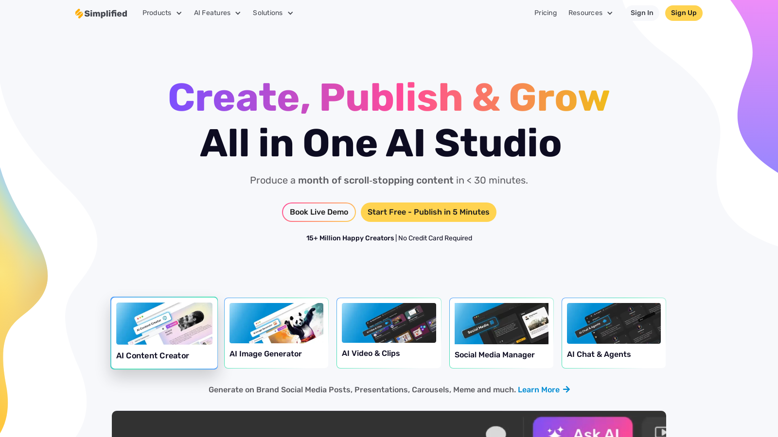 Simplified स्क्रीनशॉट - इंटरफ़ेस पूर्वावलोकन