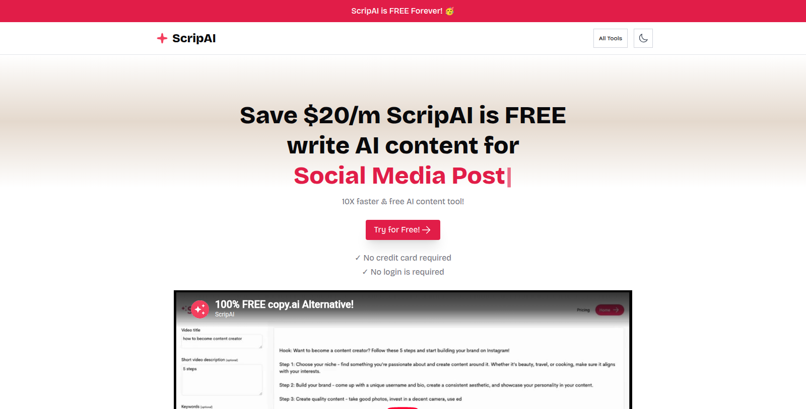 ScripAI Screenshot - Schnittstellenvorschau