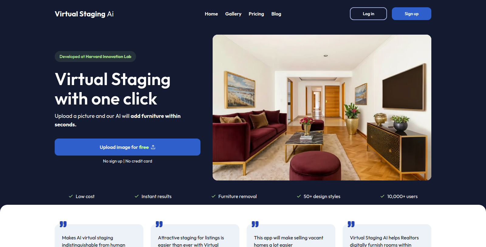 Virtual Staging AI Screenshot - Interface Preview