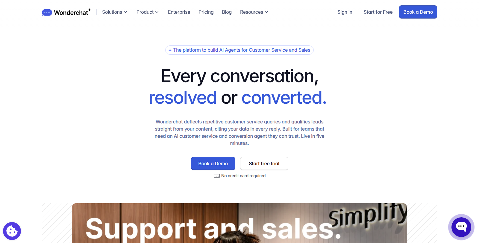 Wonderchat Screenshot - Interface Voorbeeld