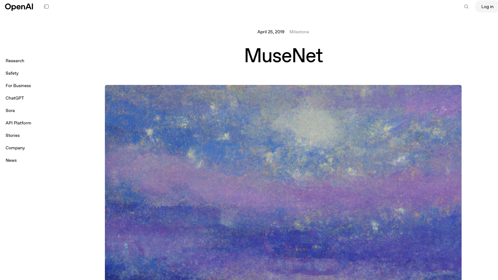 MuseNet Screenshot - Interface Voorbeeld