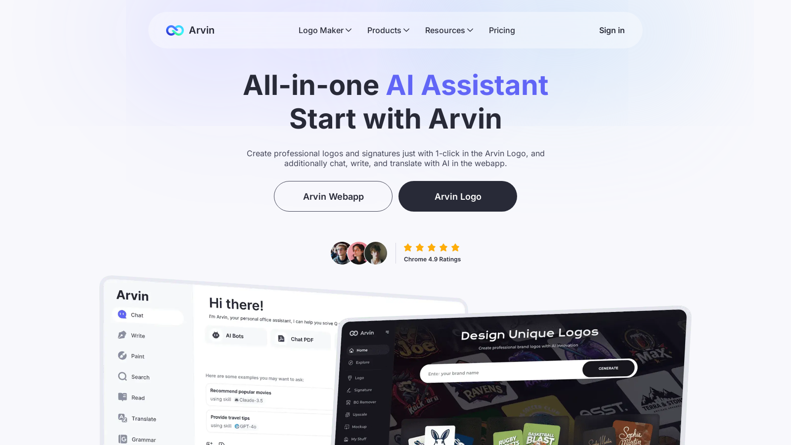 Arvin Screenshot - Interface Preview