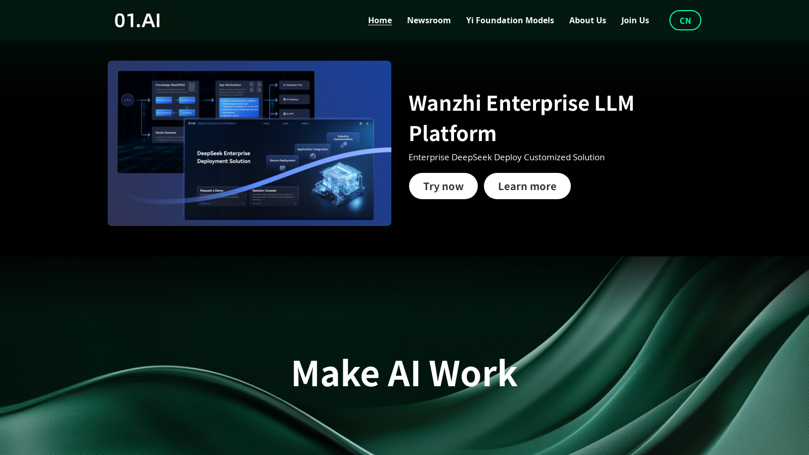 01.AI Screenshot - Anteprima dell'interfaccia