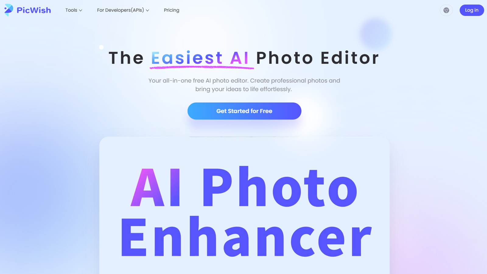 PicWish Screenshot - Anteprima dell'interfaccia
