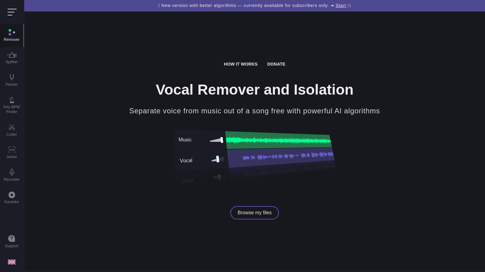 Vocal Remover and Isolation Screenshot - Anteprima dell'interfaccia