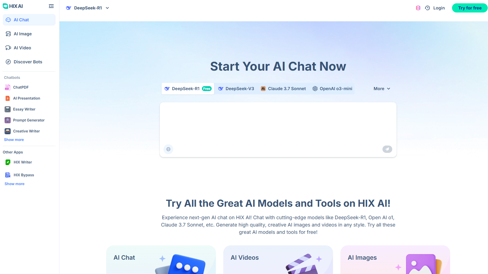 HIX AI 截图 - 界面预览