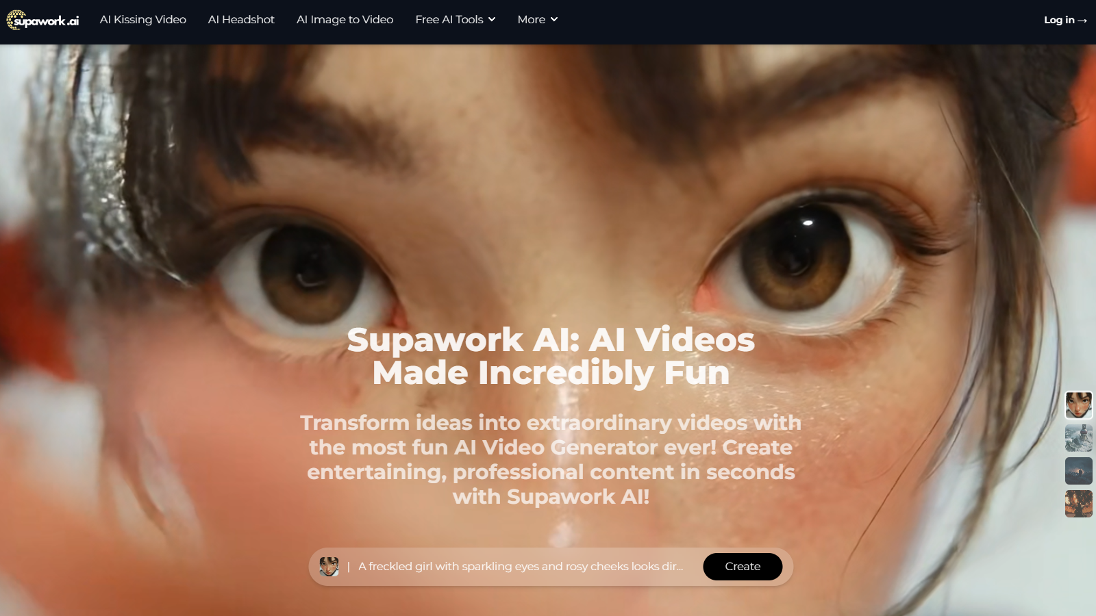 Captura de pantalla de Supawork AI - Vista previa de la interfaz