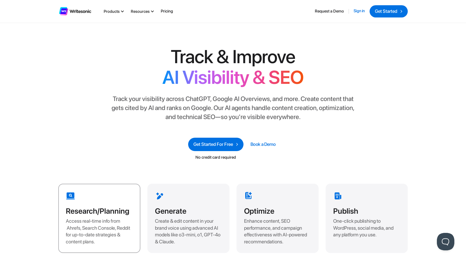 Writesonic Снимка - Преглед на интерфейса