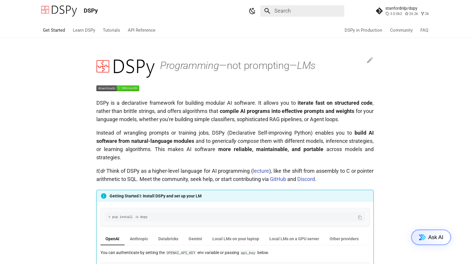 DSPy Screenshot - Interface Preview