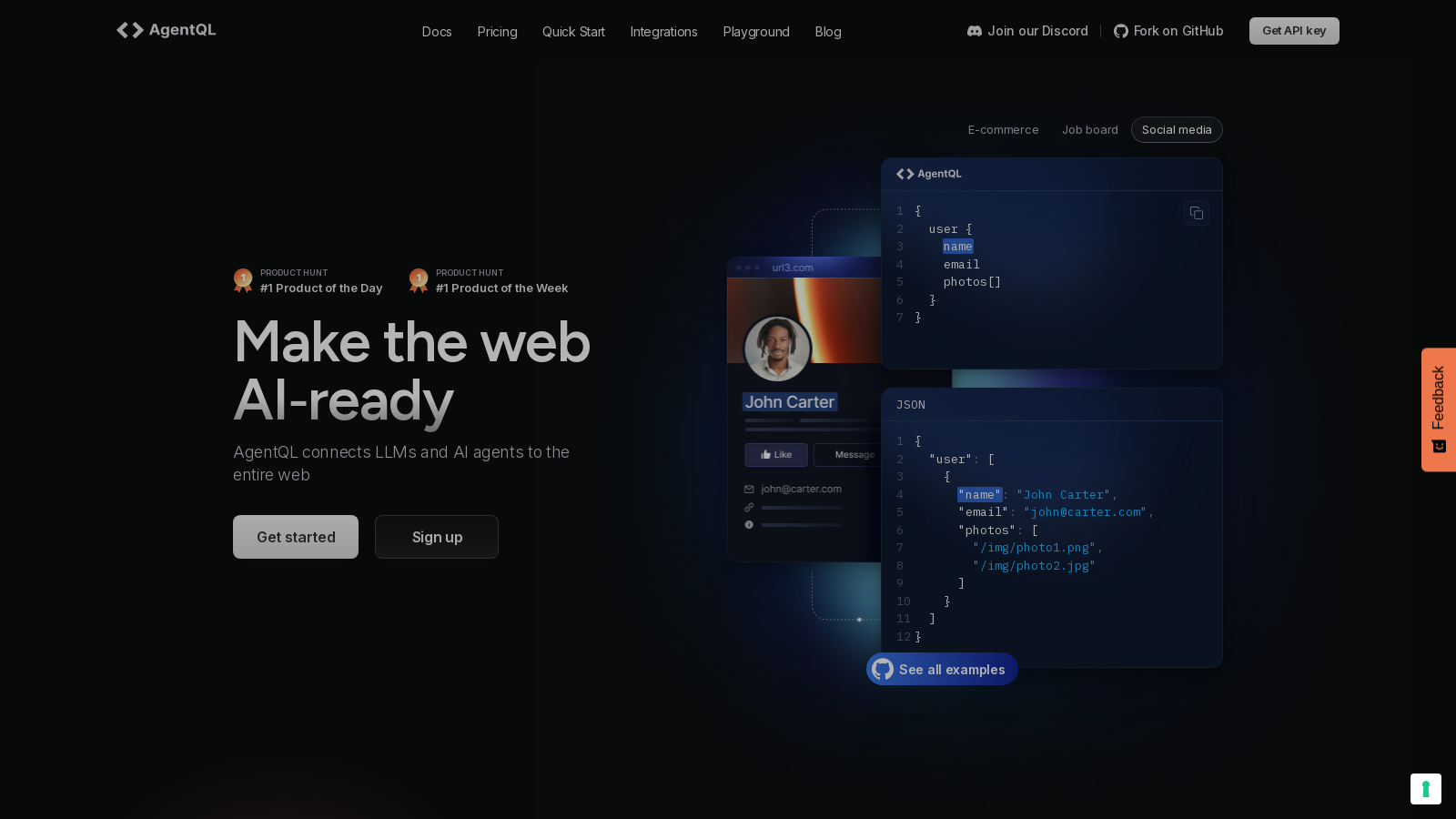 AgentQL Снимка - Преглед на интерфейса