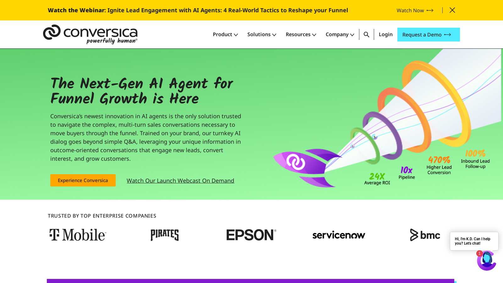 Conversica Screenshot - Interface Voorbeeld