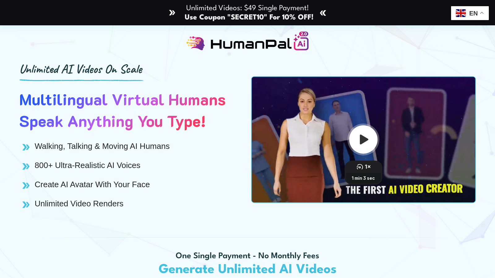 Captura de pantalla de HumanPal - Vista previa de la interfaz