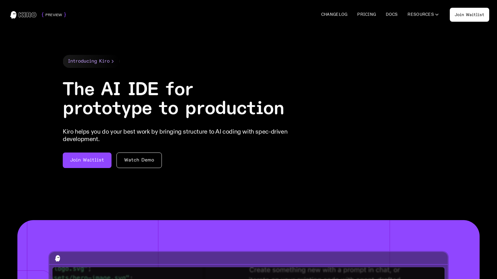 Kiro Screenshot - Interface Preview