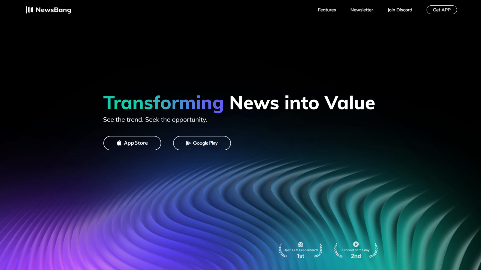 Captura de pantalla de NewsBang - Vista previa de la interfaz