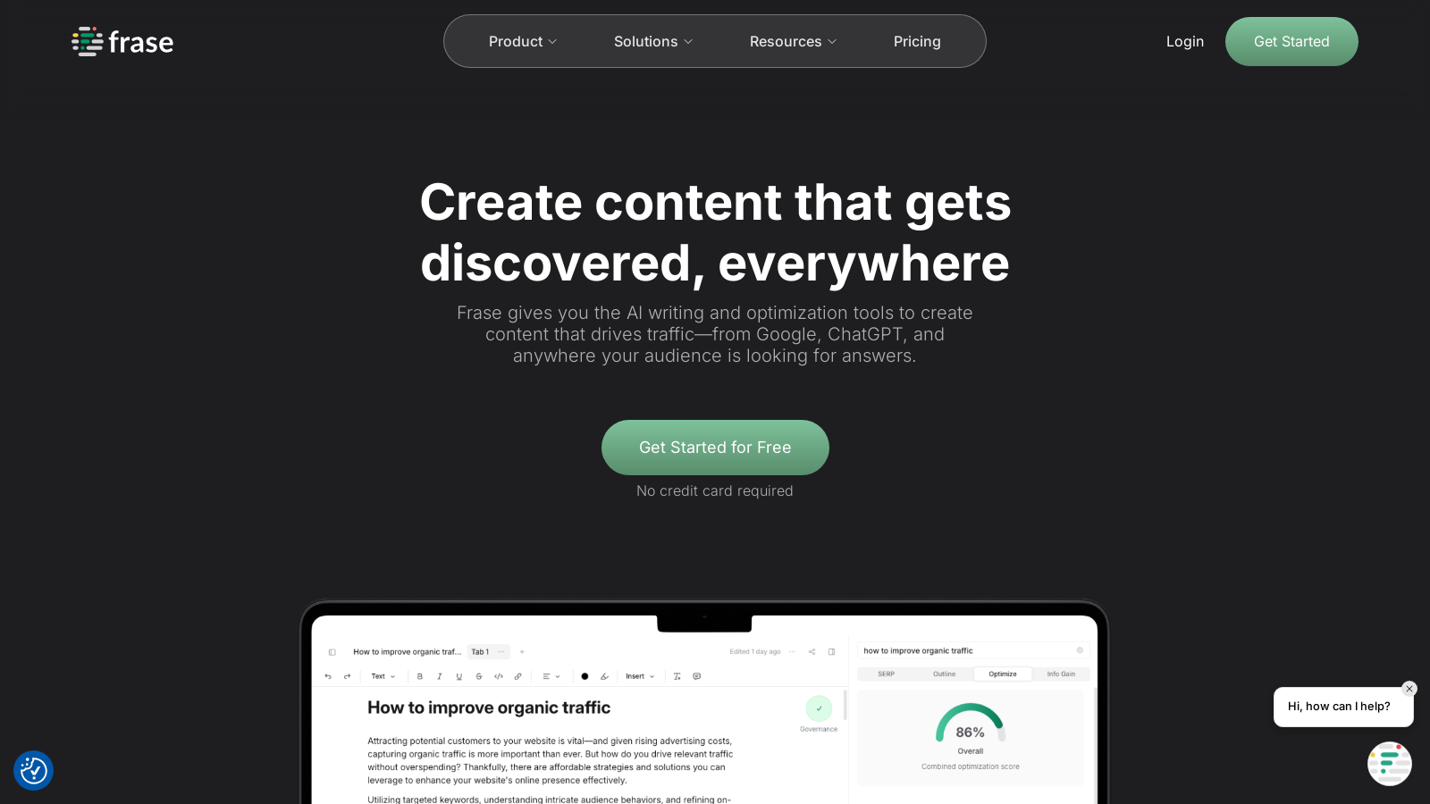 Frase Screenshot - Anteprima dell'interfaccia