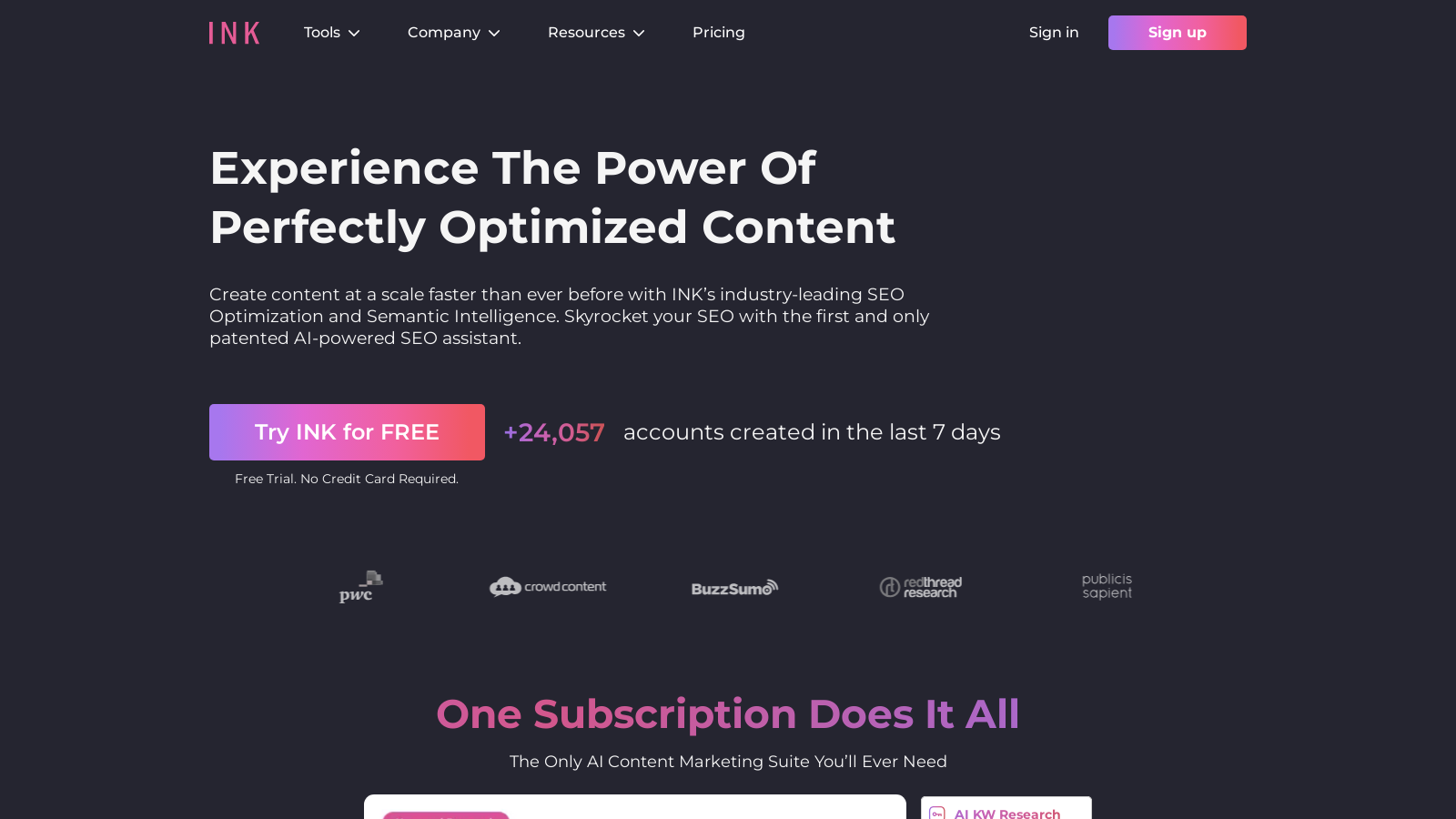 INK スクリーンショット - インターフェースプレビュー