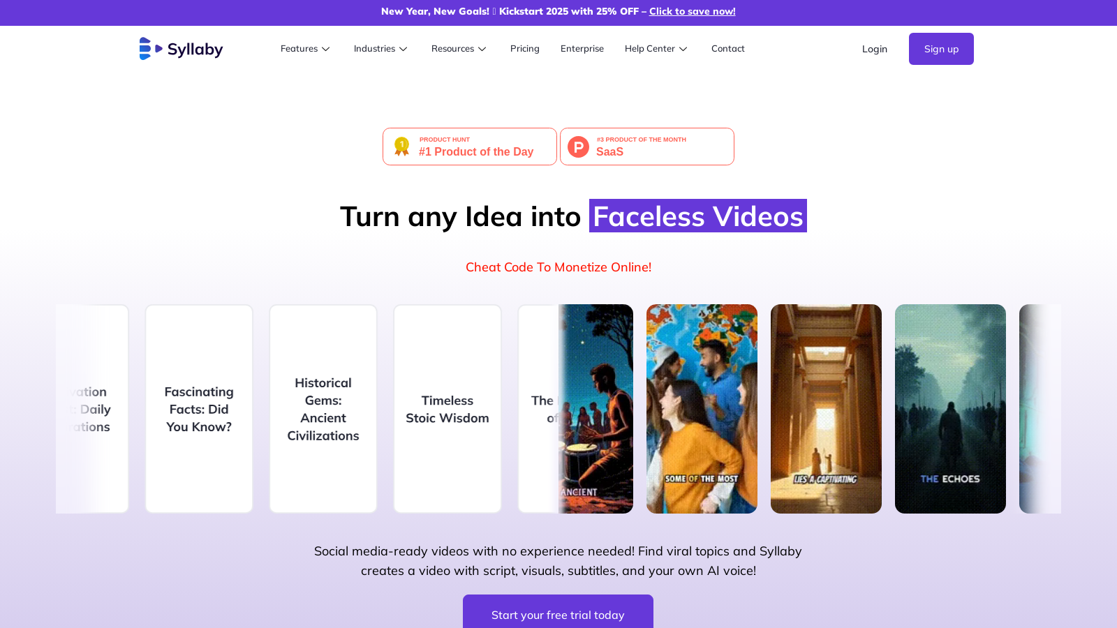 Syllaby Screenshot - Interface Voorbeeld