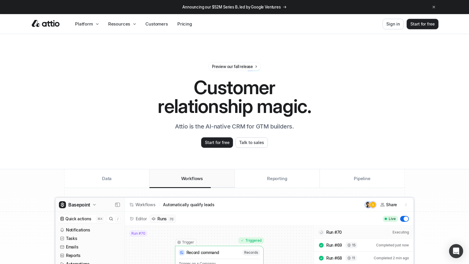 Attio स्क्रीनशॉट - इंटरफ़ेस पूर्वावलोकन