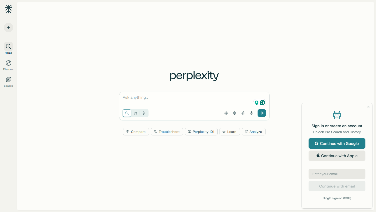 Perplexity Screenshot - Interface Preview