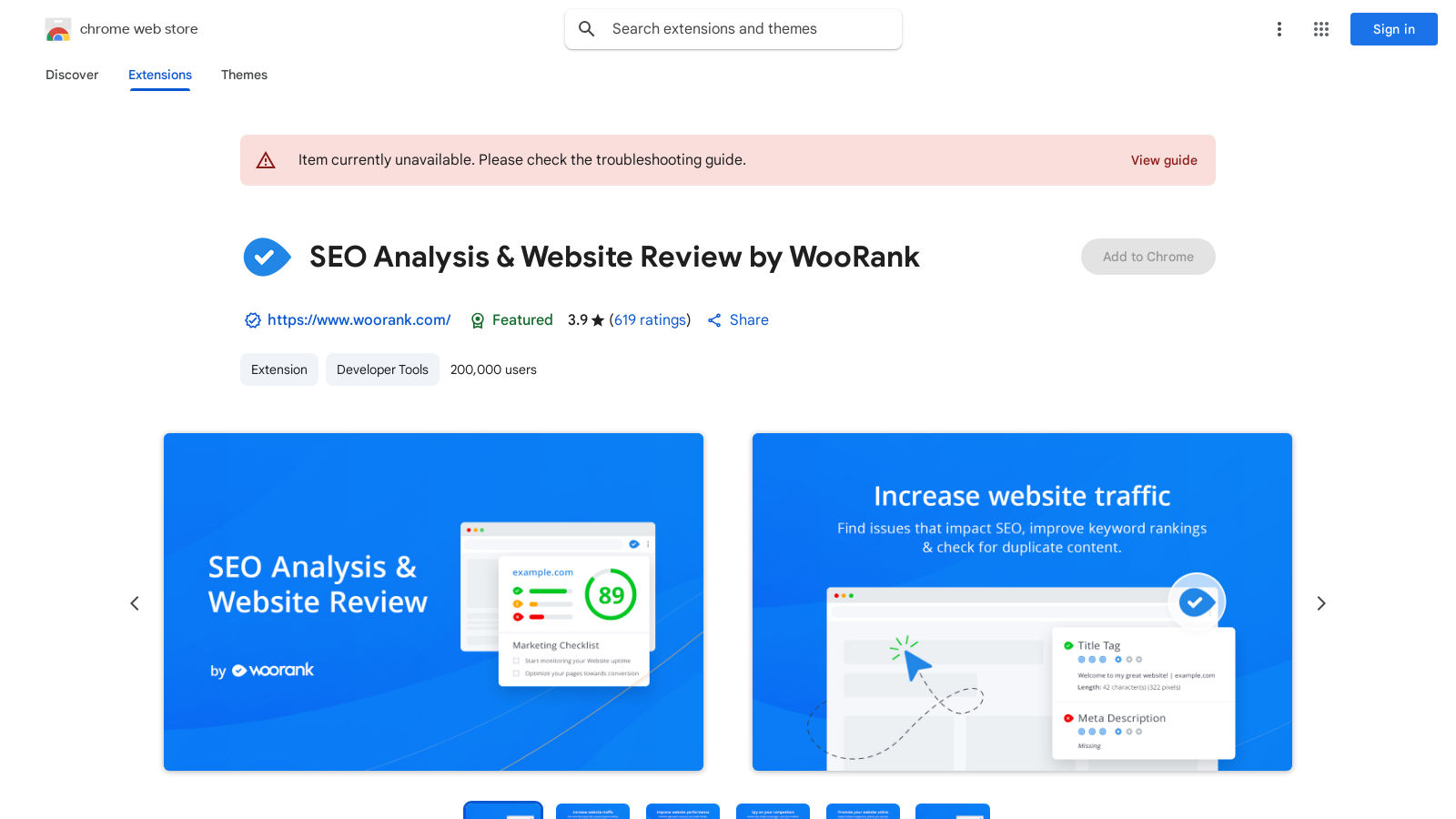 SEO Analysis &amp; Website Review by WooRank 截图 - 界面预览