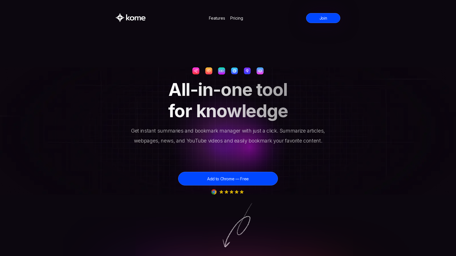 Kome Screenshot - Anteprima dell'interfaccia