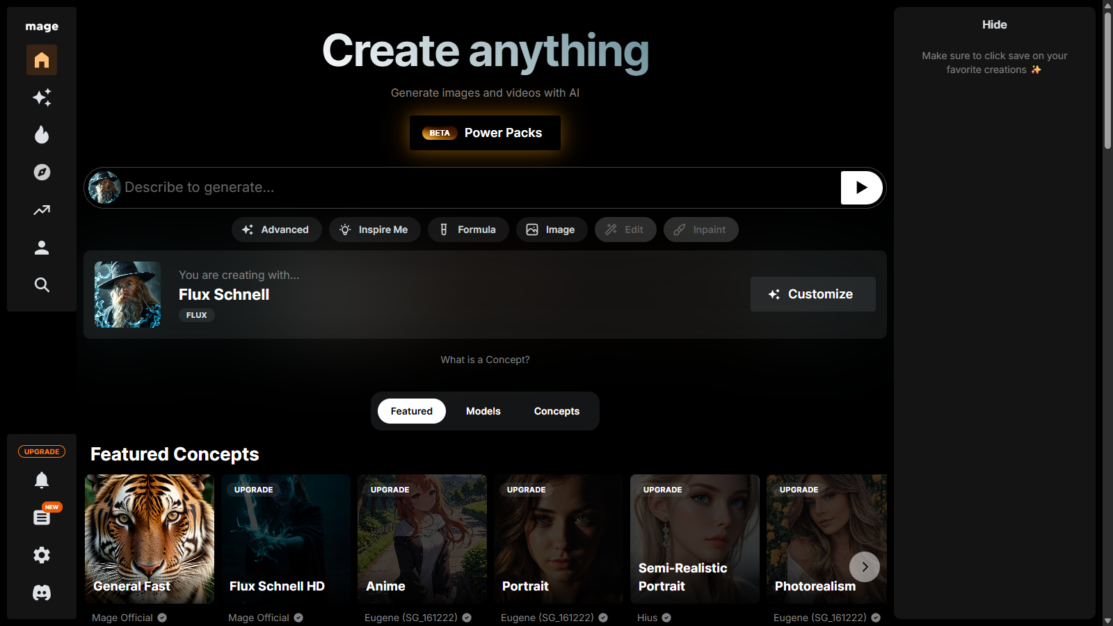 Mage Screenshot - Schnittstellenvorschau