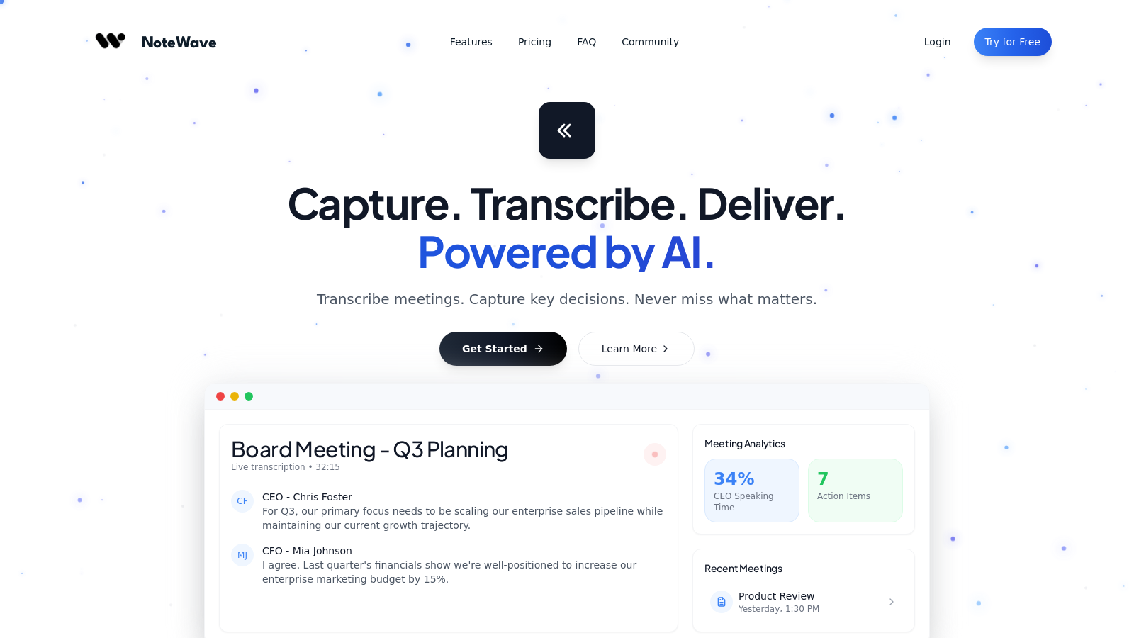 NoteWave Screenshot - Interface Preview