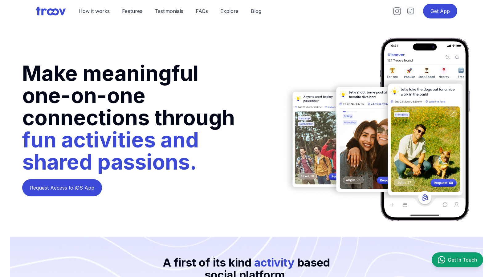 Troov Screenshot - Anteprima dell'interfaccia