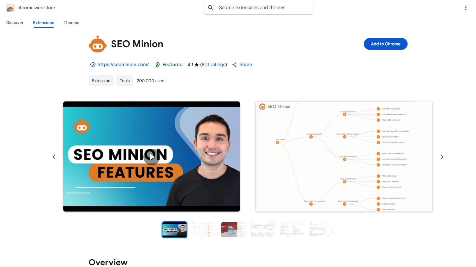 SEO Minion Captura de tela - Prévia da interface