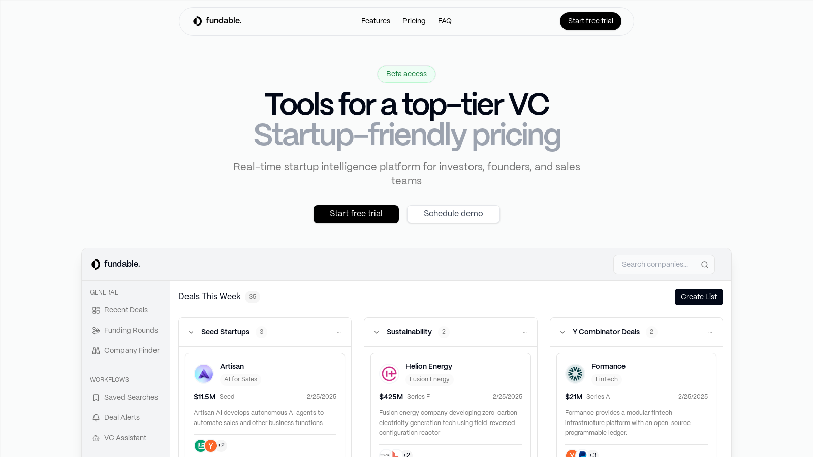 Fundable Screenshot - Interface Preview