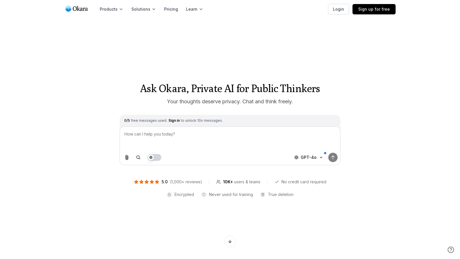 Capture d'écran de Okara - Aperçu de l'interface