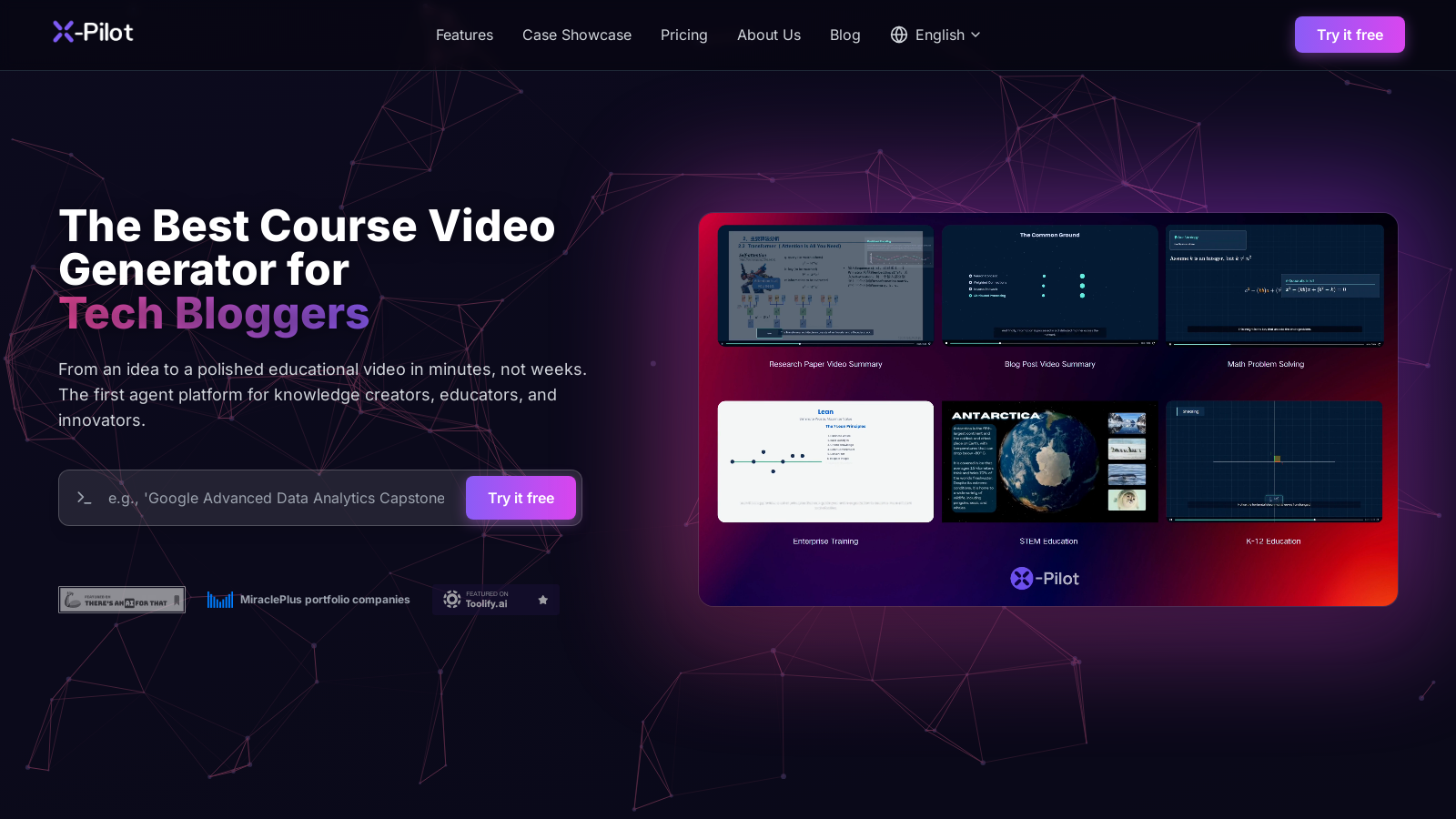 X-Pilot Screenshot - Interface Preview