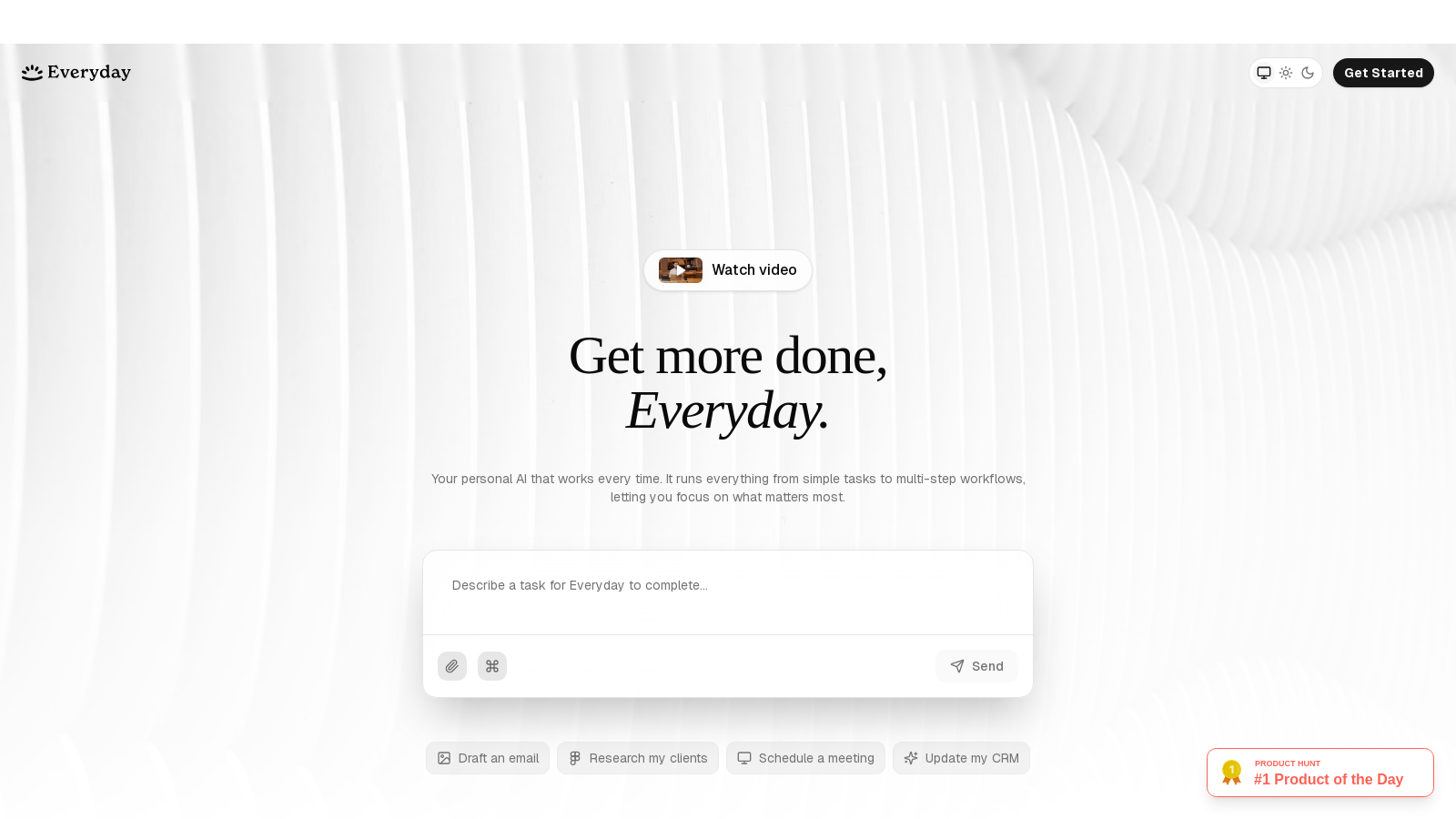 Capture d'écran de Everyday - Aperçu de l'interface