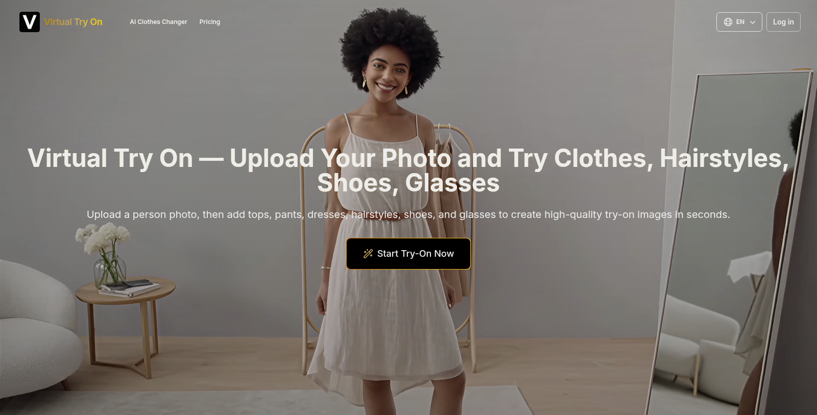 Capture d'écran de Virtual Try On - Aperçu de l'interface