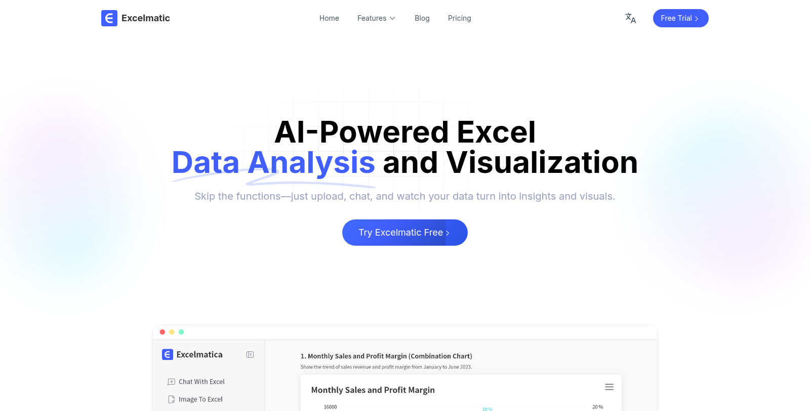 Excelmatic Screenshot - Interface Preview