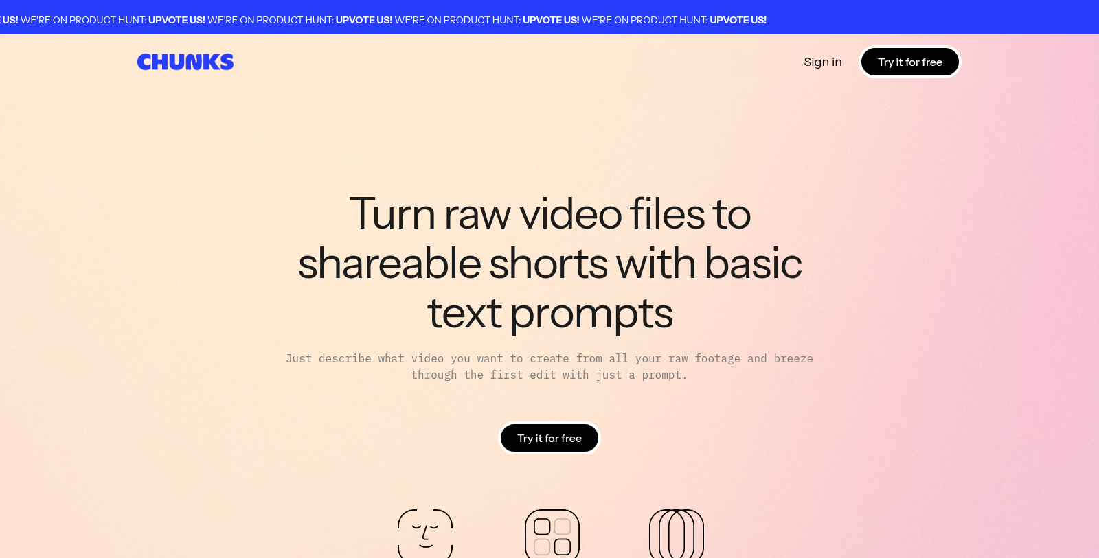 Captura de pantalla de Chunks - Vista previa de la interfaz