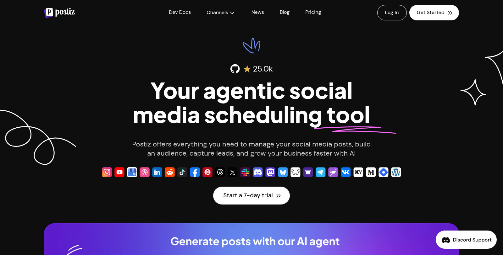 Postiz Screenshot - Interface Preview