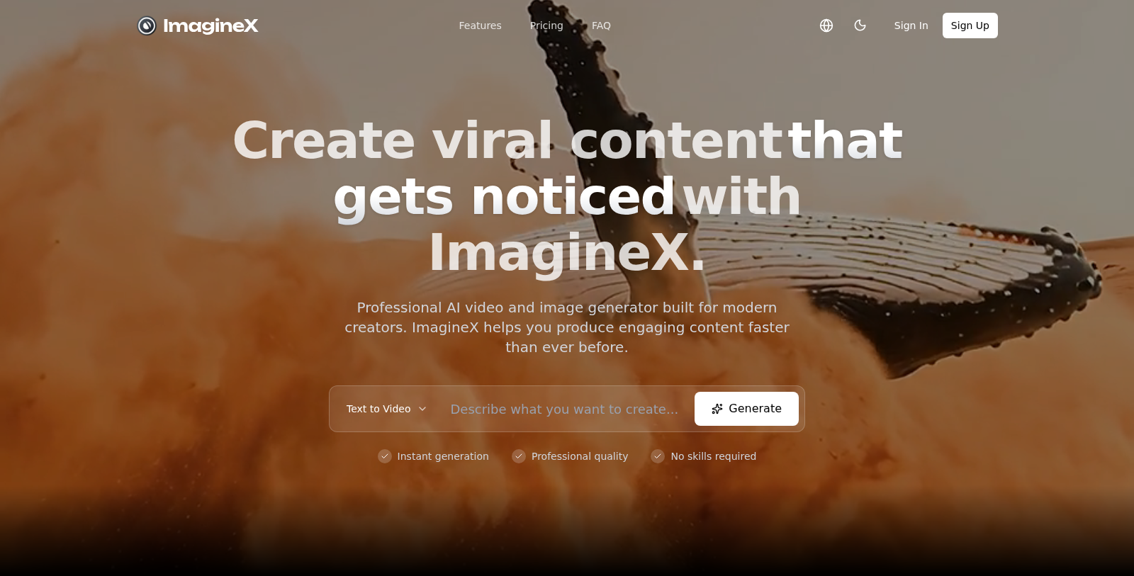 ImagineX Screenshot - Anteprima dell'interfaccia