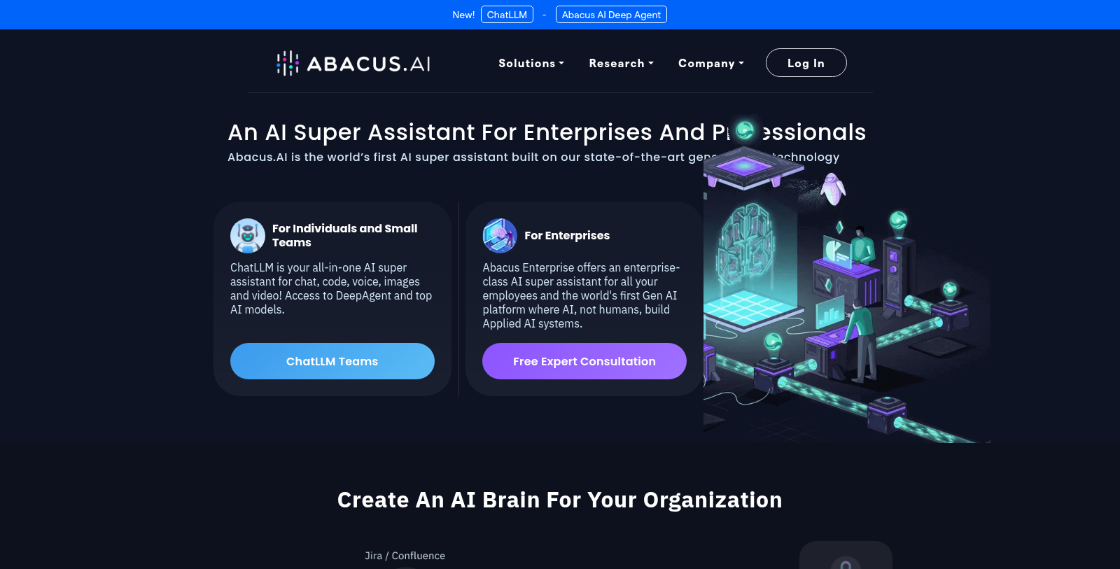 Abacus.AI Screenshot - Anteprima dell'interfaccia