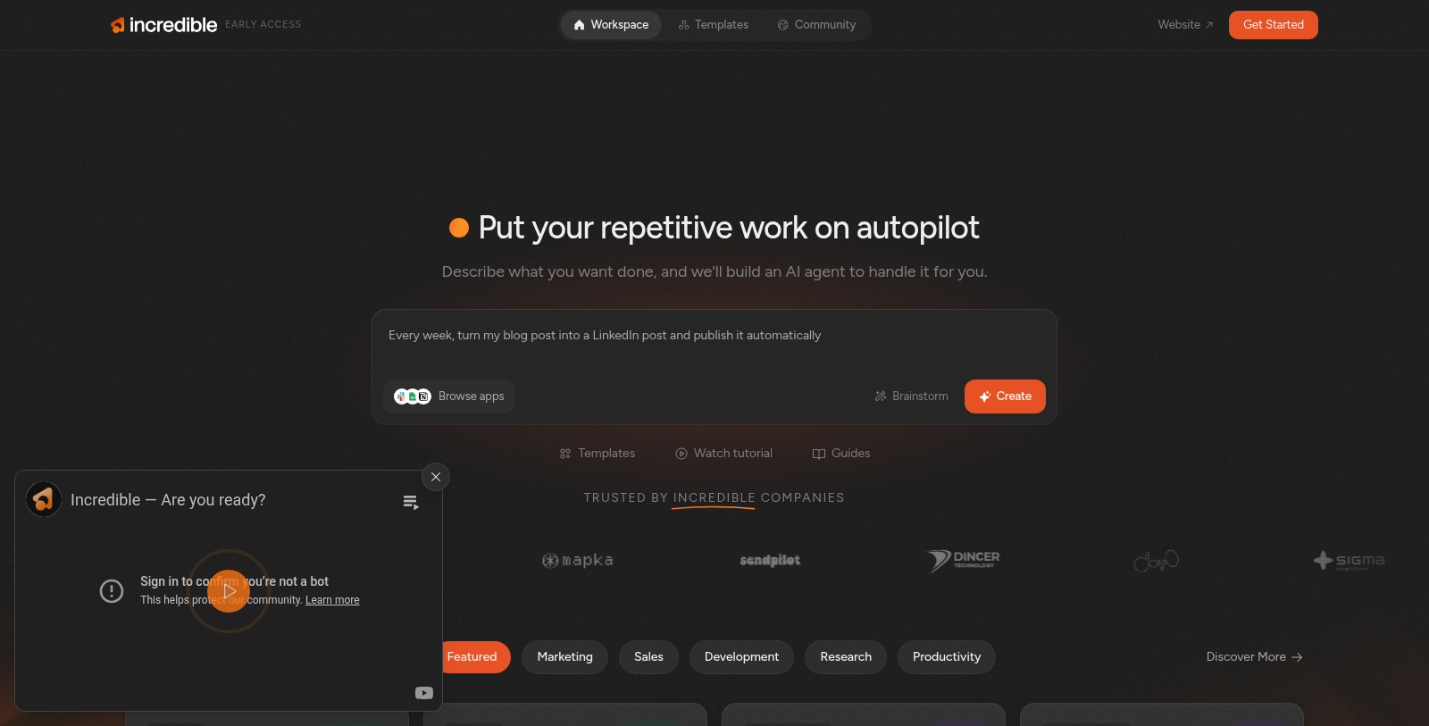 Incredible Captura de tela - Prévia da interface
