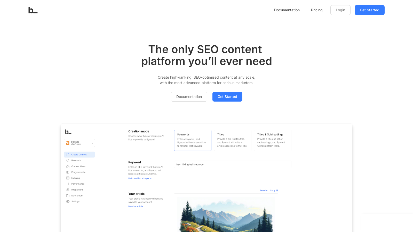 Byword スクリーンショット - インターフェースプレビュー