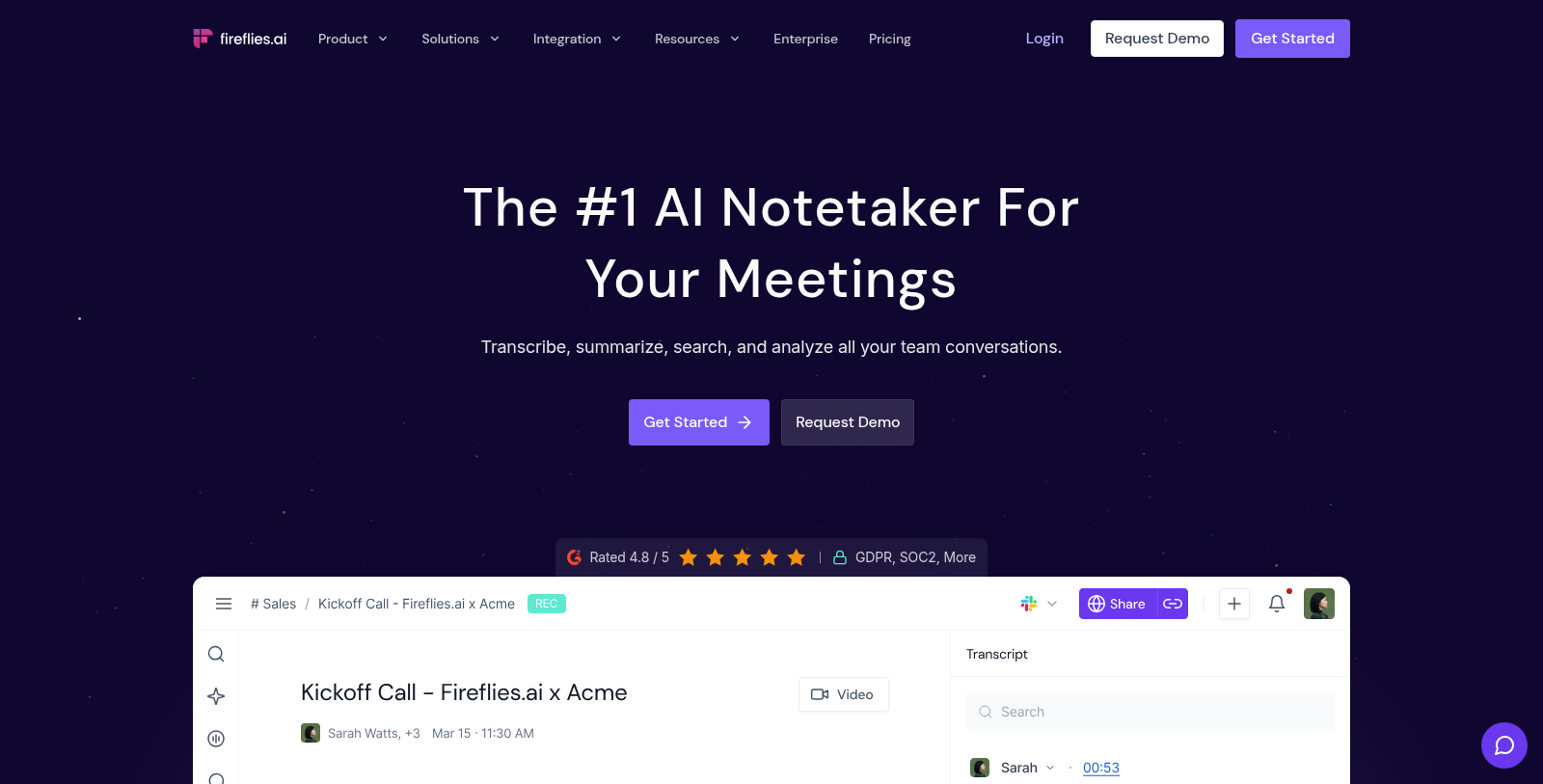 Fireflies スクリーンショット - インターフェースプレビュー