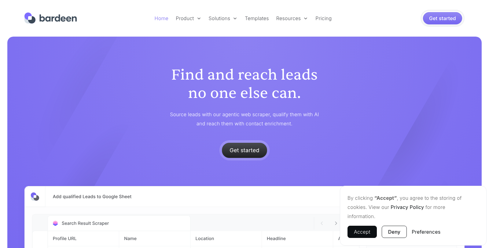 Bardeen Снимка - Преглед на интерфейса